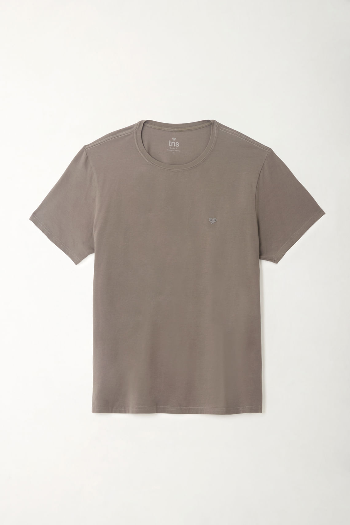 Camiseta cuello redondo gris para hombre