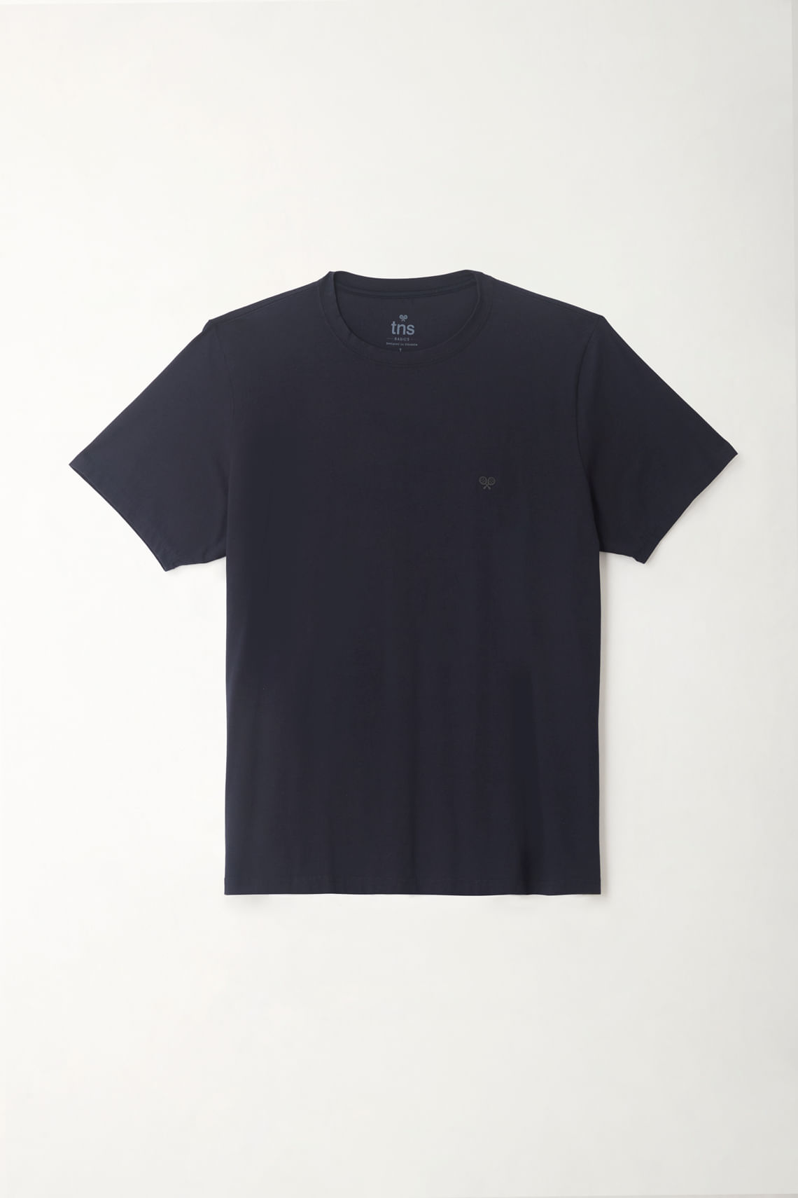 Camiseta cuello redondo azul para hombre