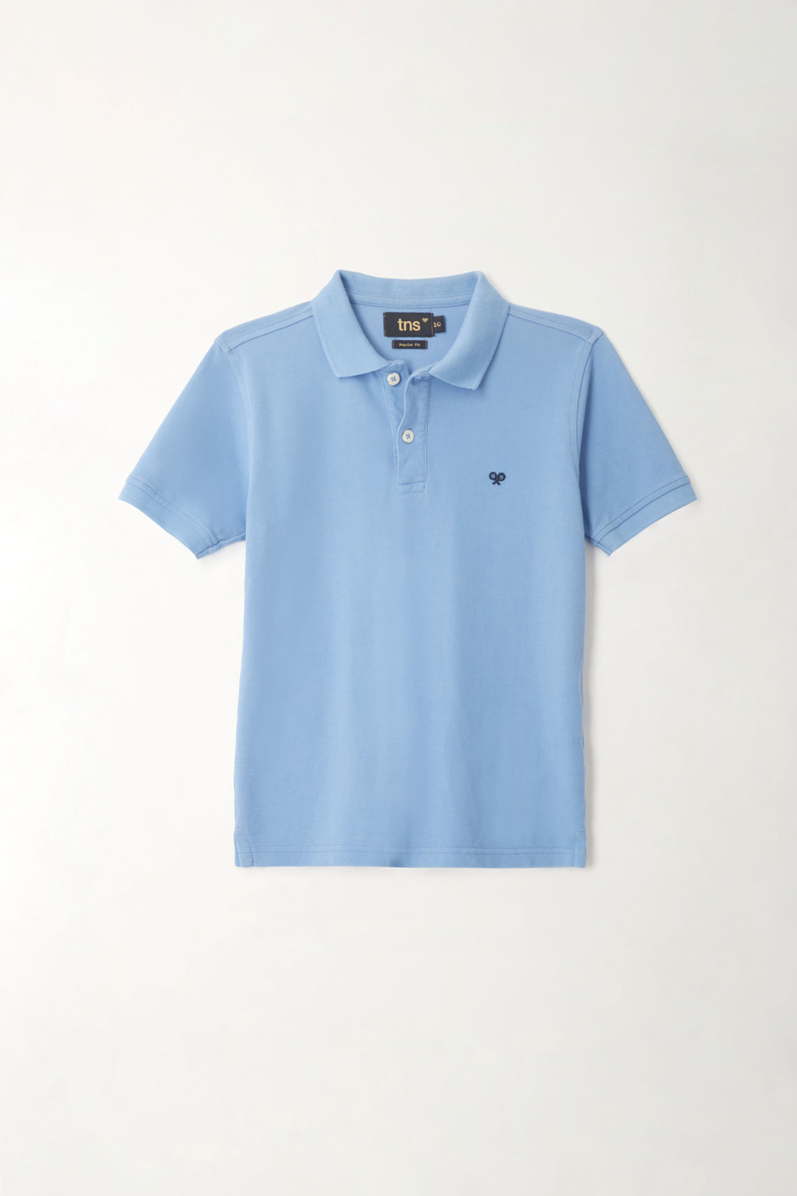 Polo cuello tejido azul para niño