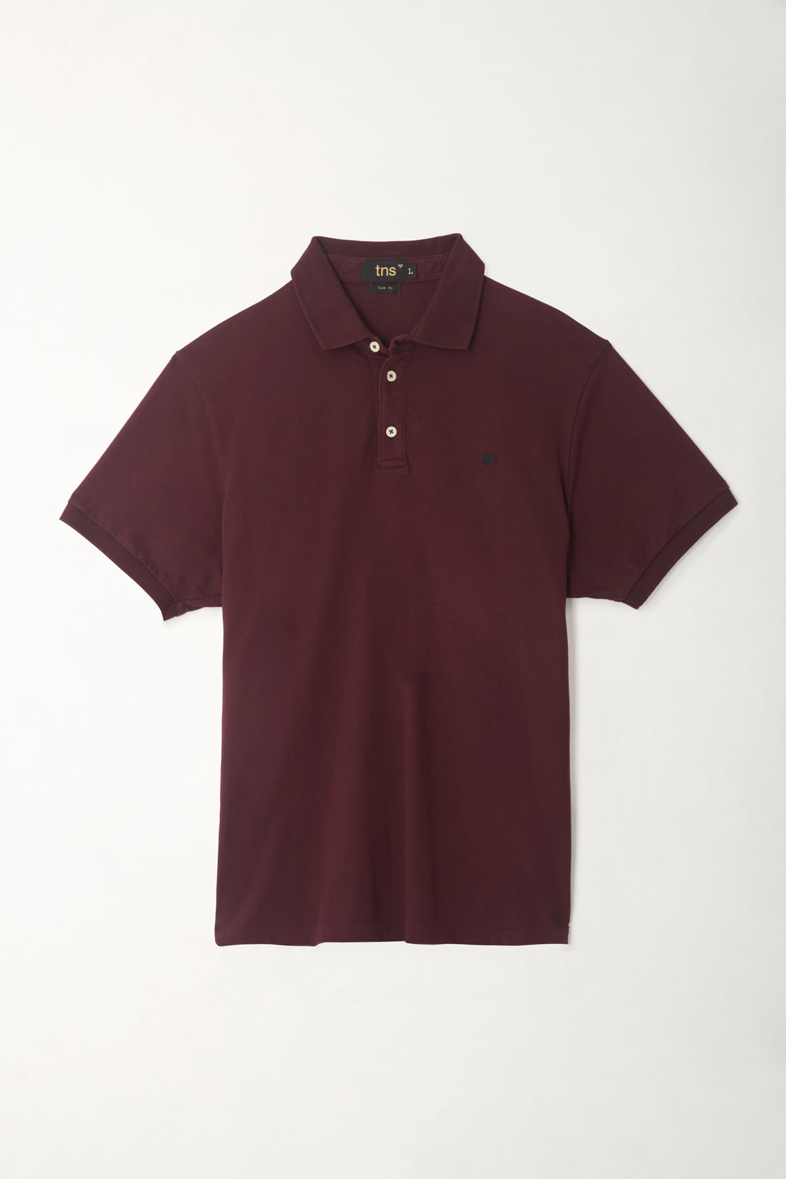 Polo roja cuello tejido para hombre