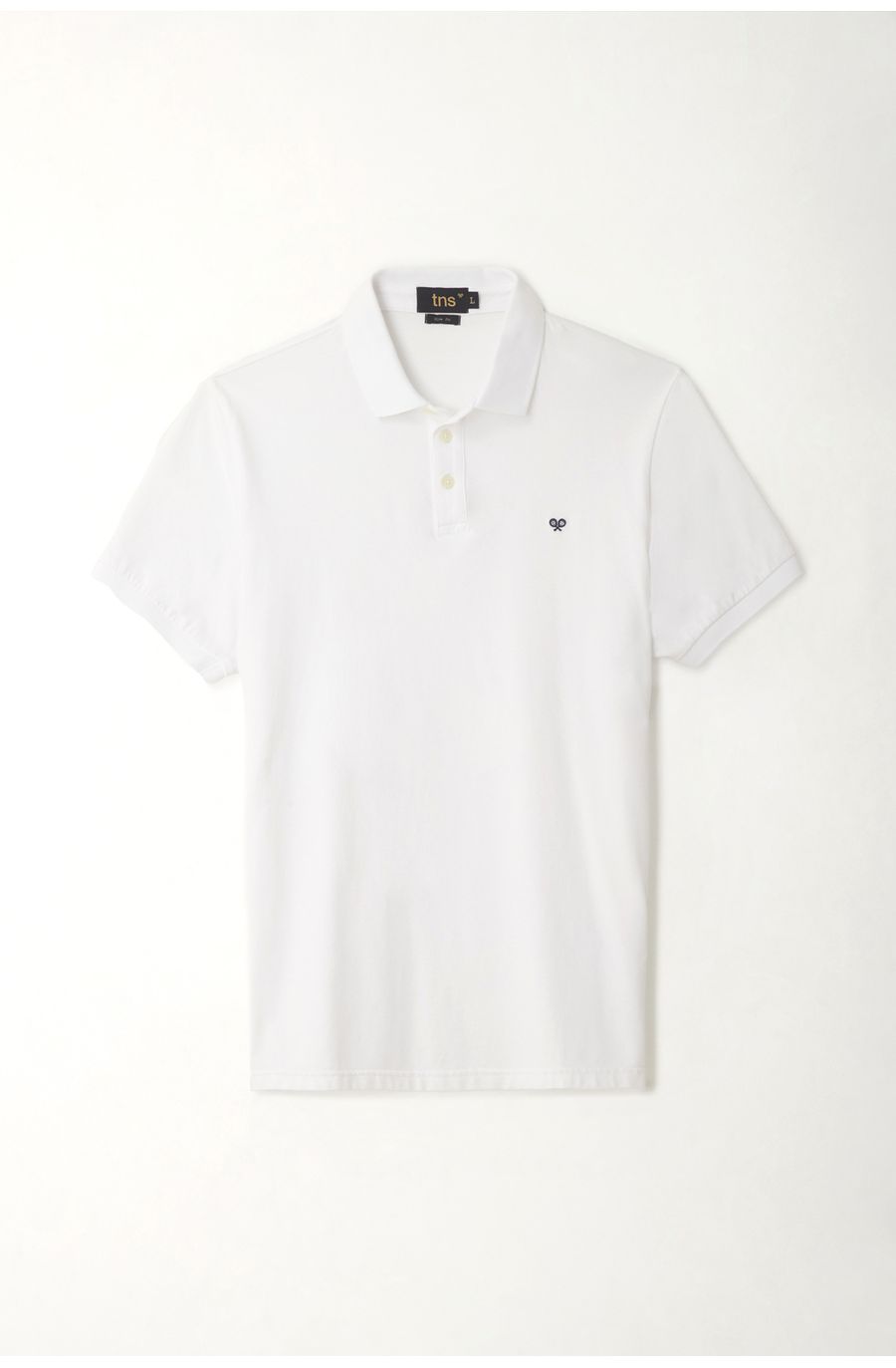 Polo blanca Lycra-algodón para hombre