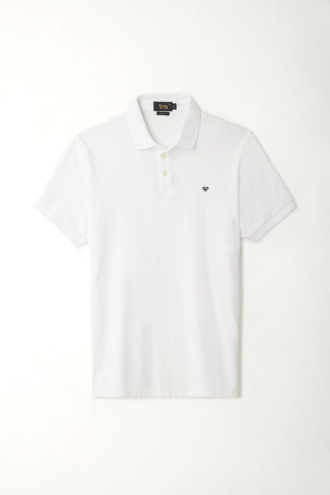 Polo blanca Lycra-algodón para hombre