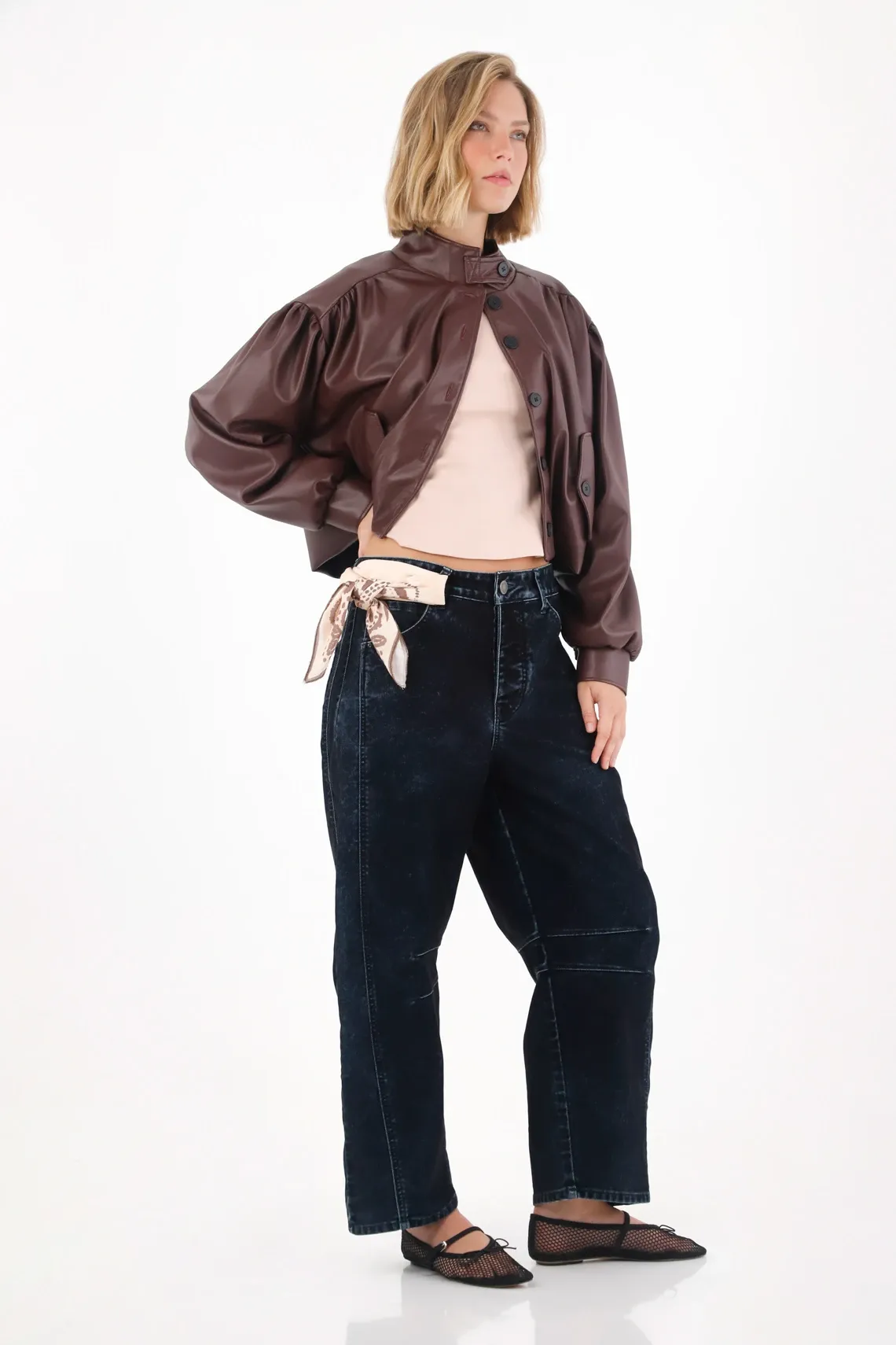 Jean Horseshoe azul para mujer