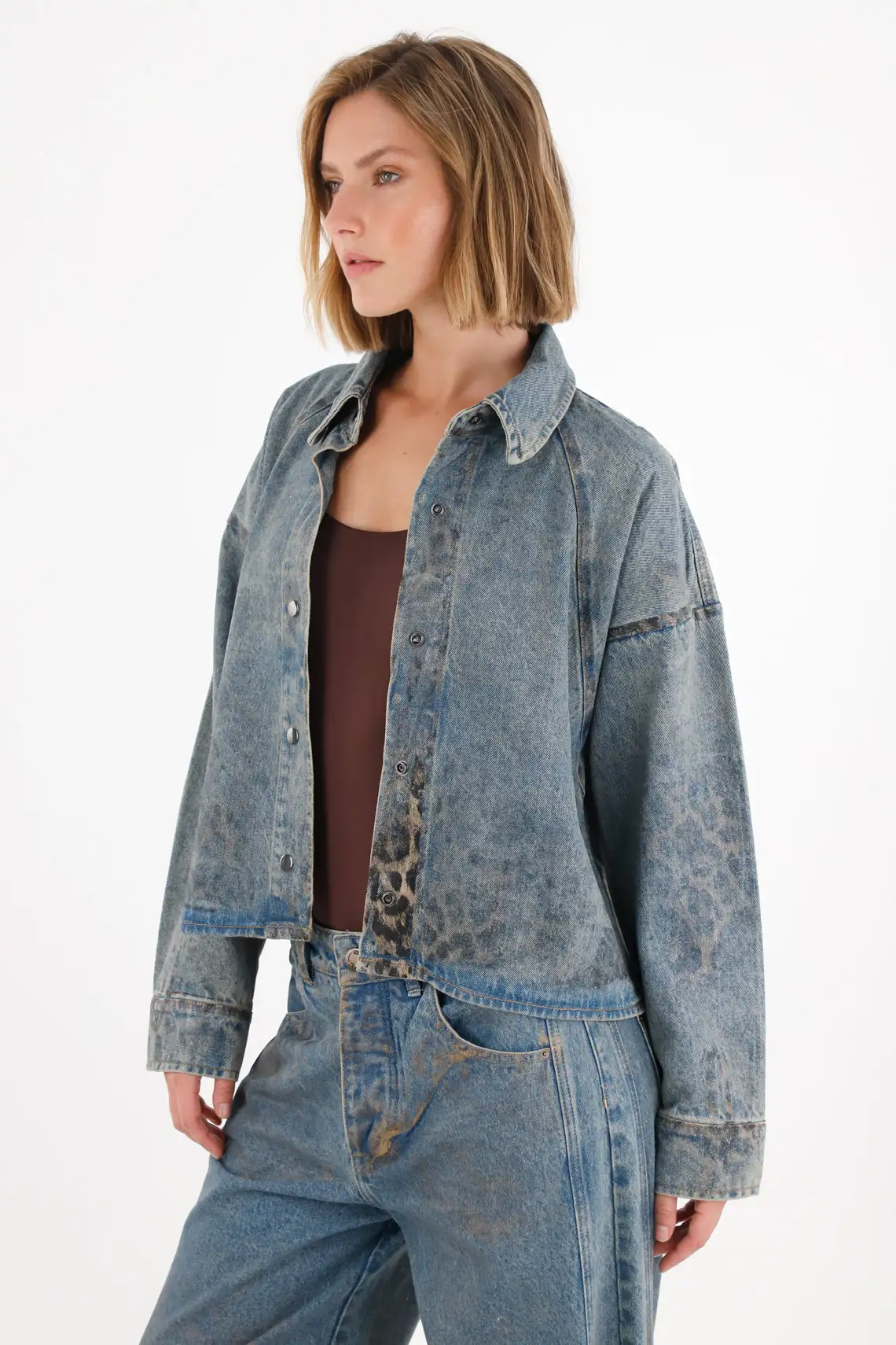 Chaqueta de animal print para mujer