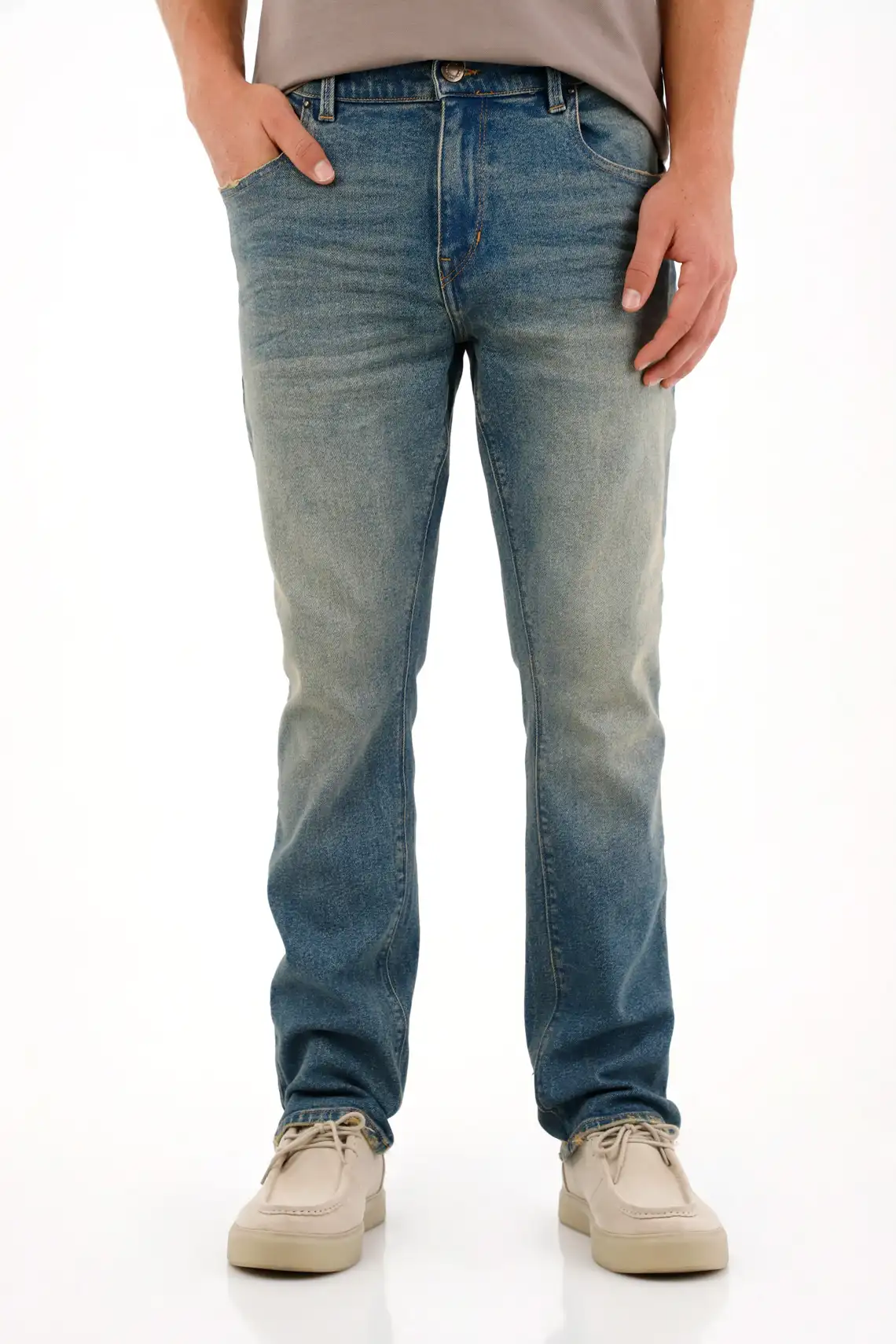 Jean Nudy con desgastes para hombre