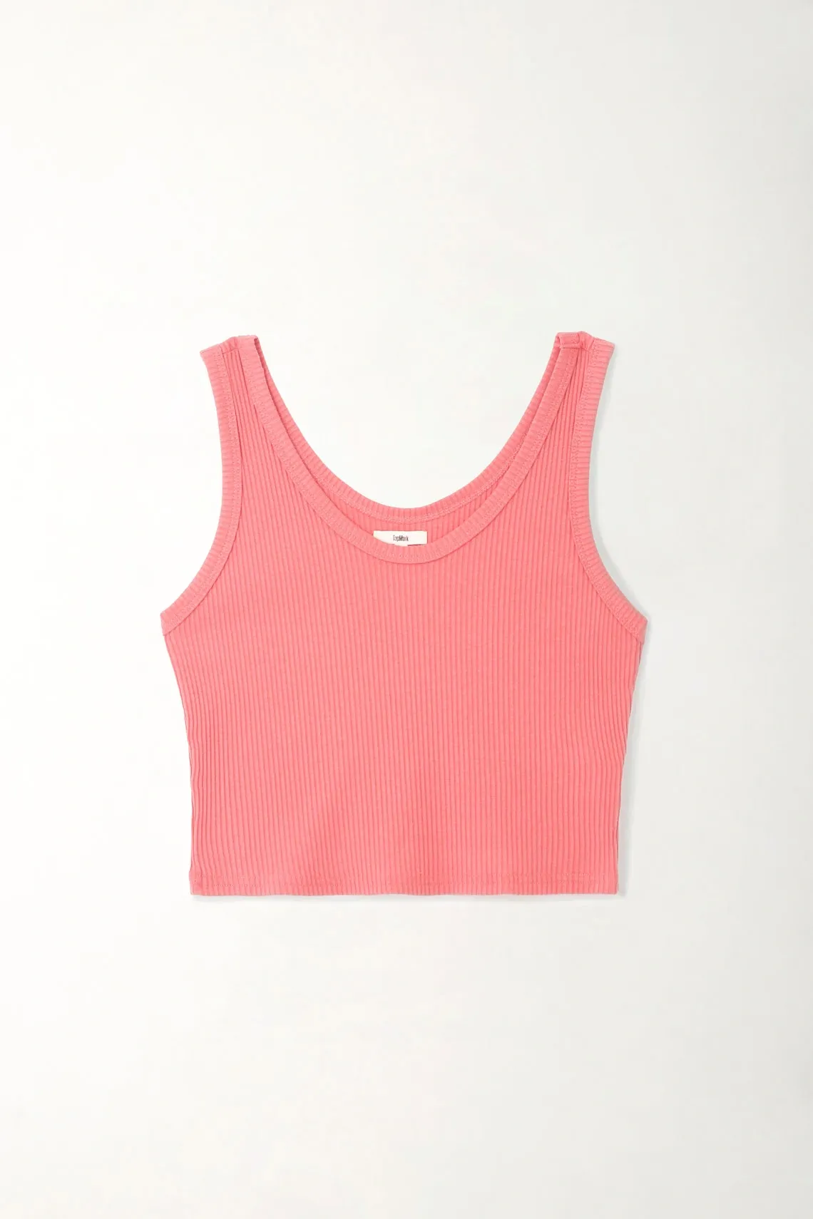 Camiseta tipo esqueleto en rib rosada para mujer