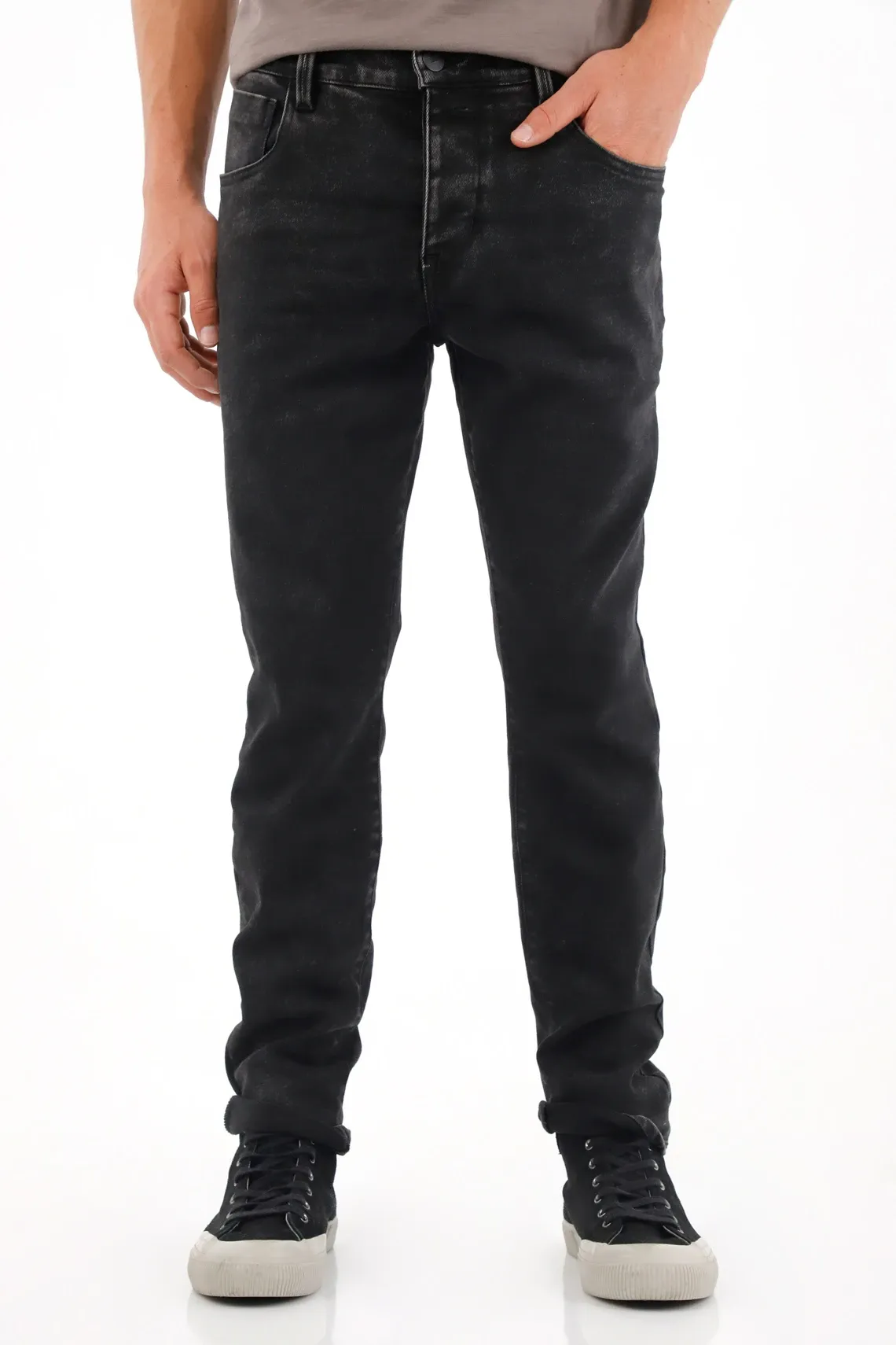 Jean Skinny negro para hombre