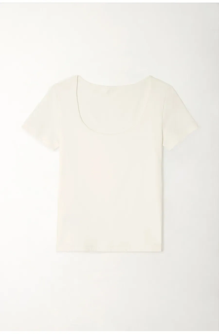 Camiseta básica manga corta blanca para mujer