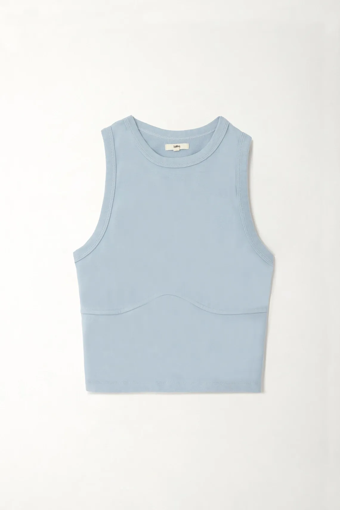 Camiseta ajustada tipo esqueleto azul para mujer