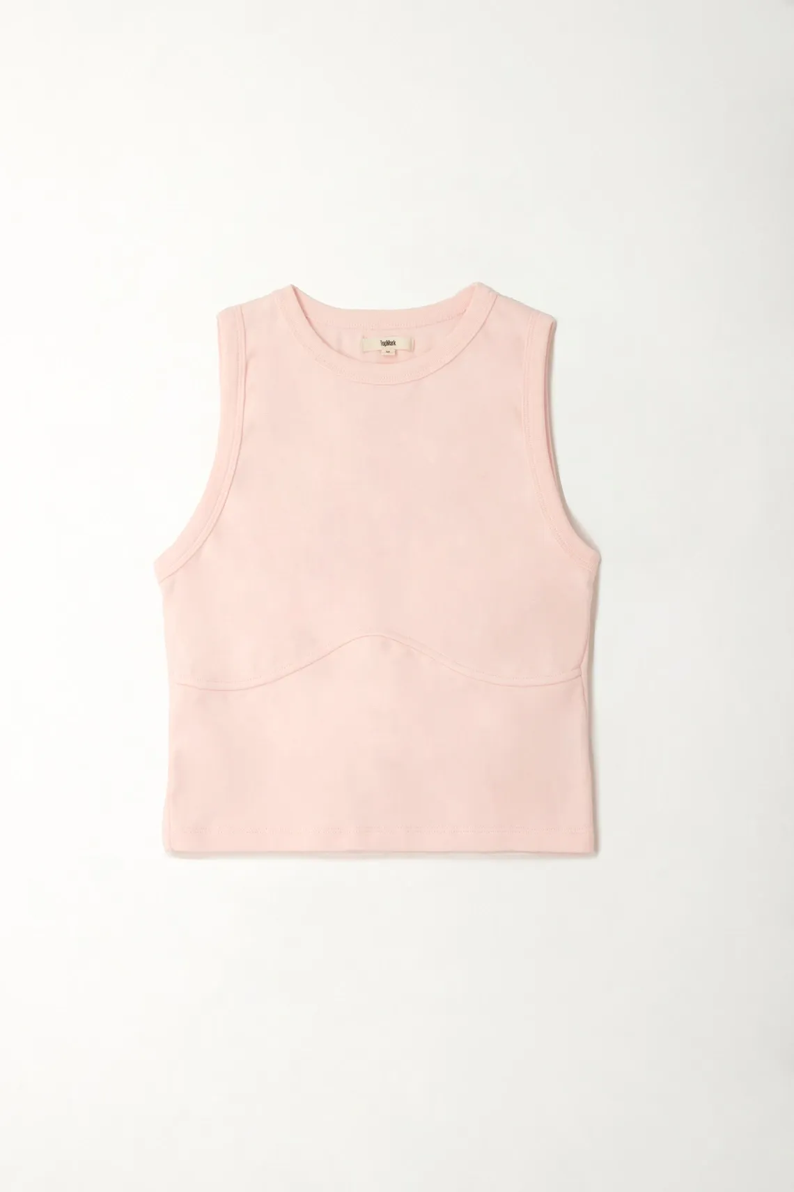 Camiseta ajustada tipo esqueleto rosada para mujer