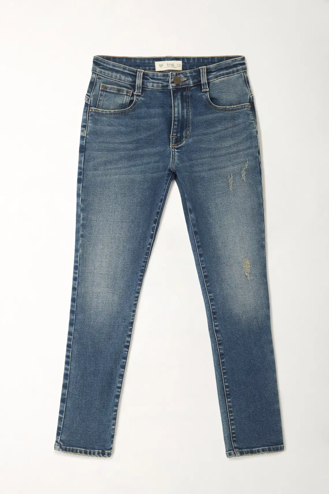 Jean Slim con desgastes azul para niño