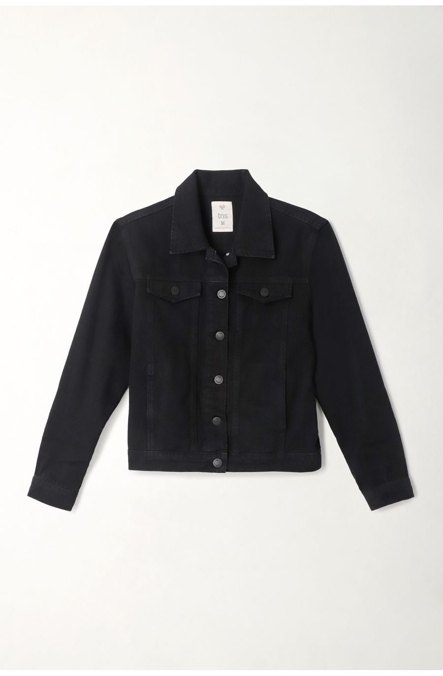 Chaqueta en black denim para mujer