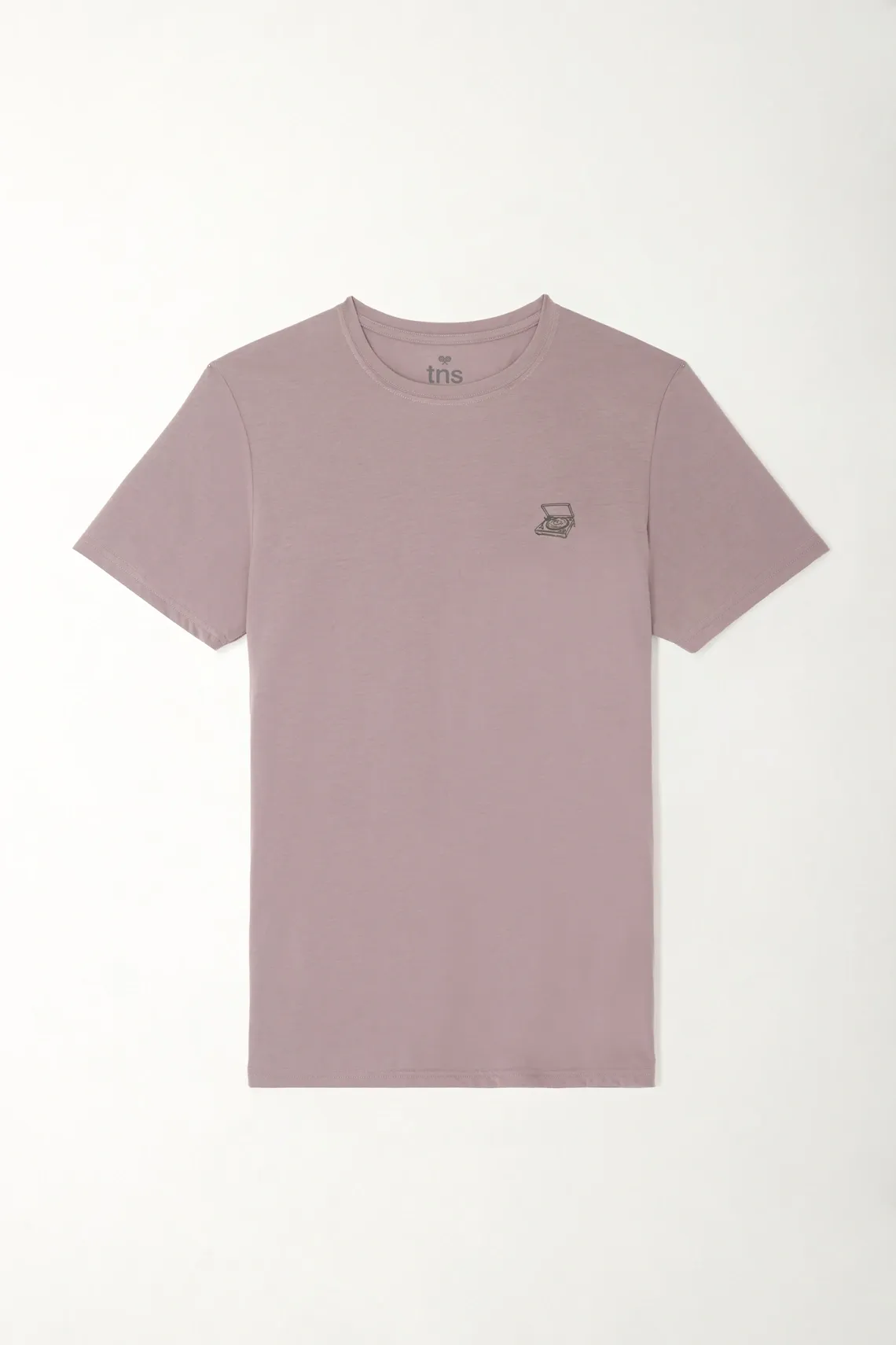 Camiseta estampada en espalda gris para hombre