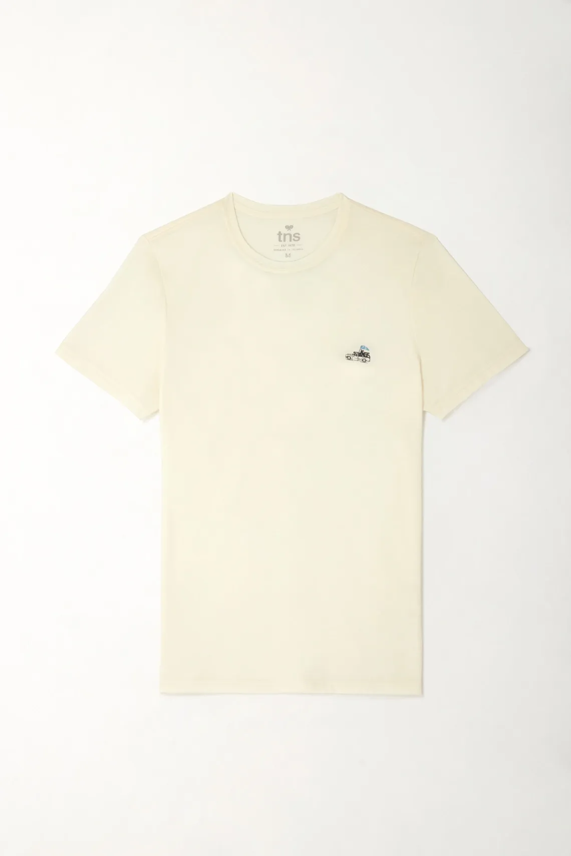 Camiseta manga corta estampada crudo para hombre