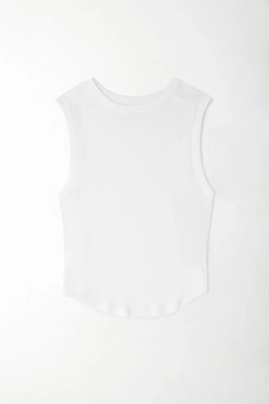 Camiseta crop manga sisa blanca para mujer