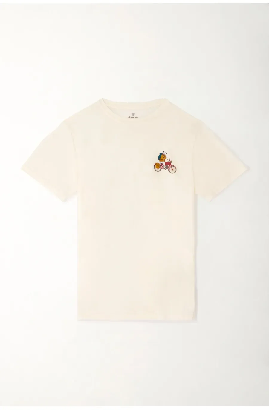 Camiseta básica con mini print de dálmata crudo para hombre