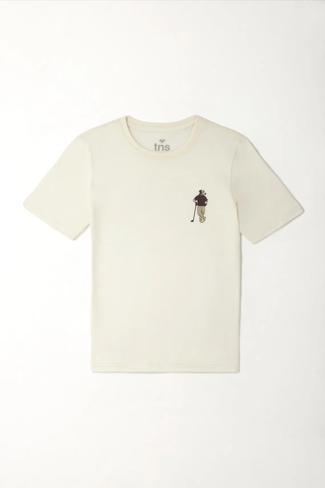 Camiseta básica manga corta crudo para niño
