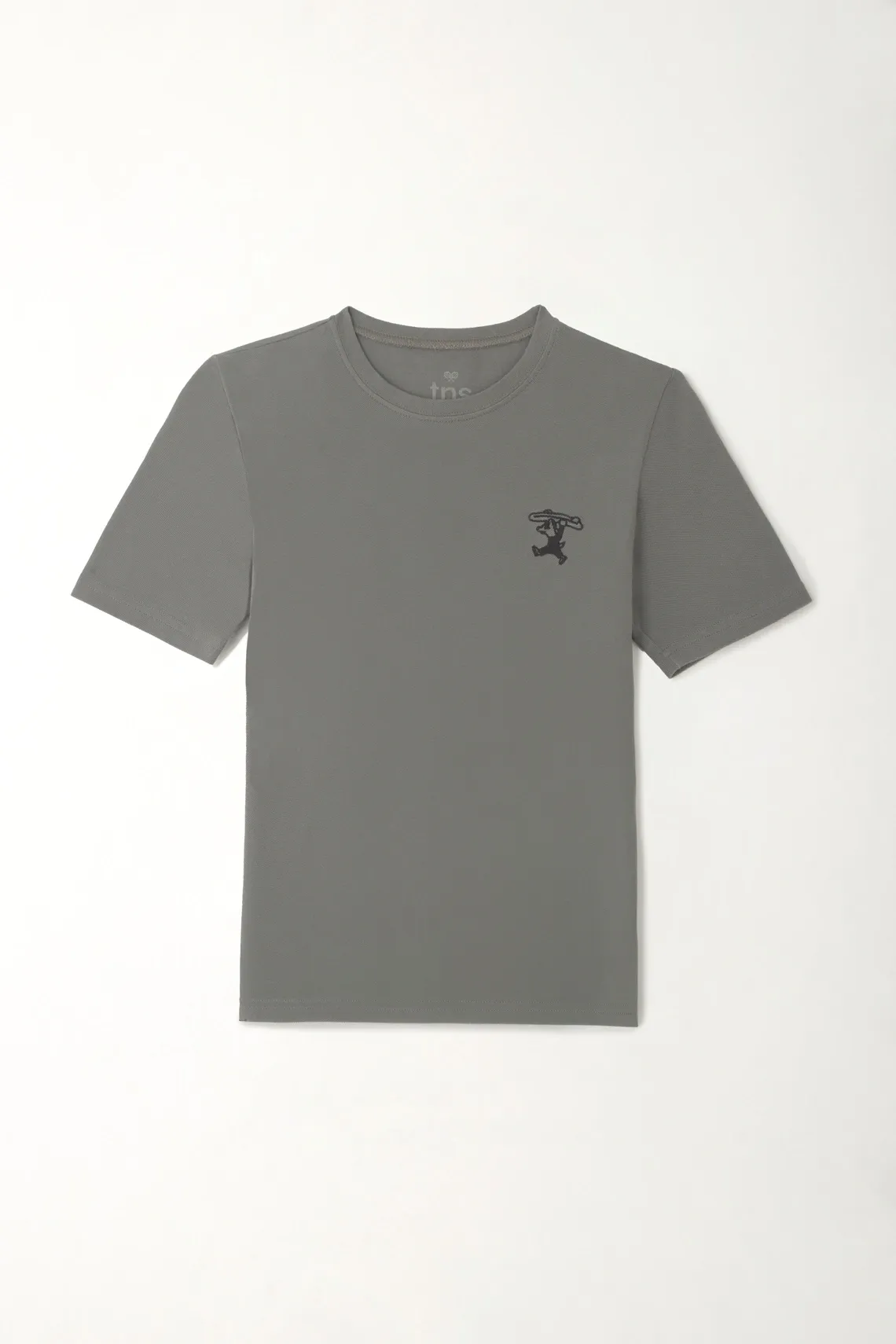 Camiseta regular fit manga corta gris para niño