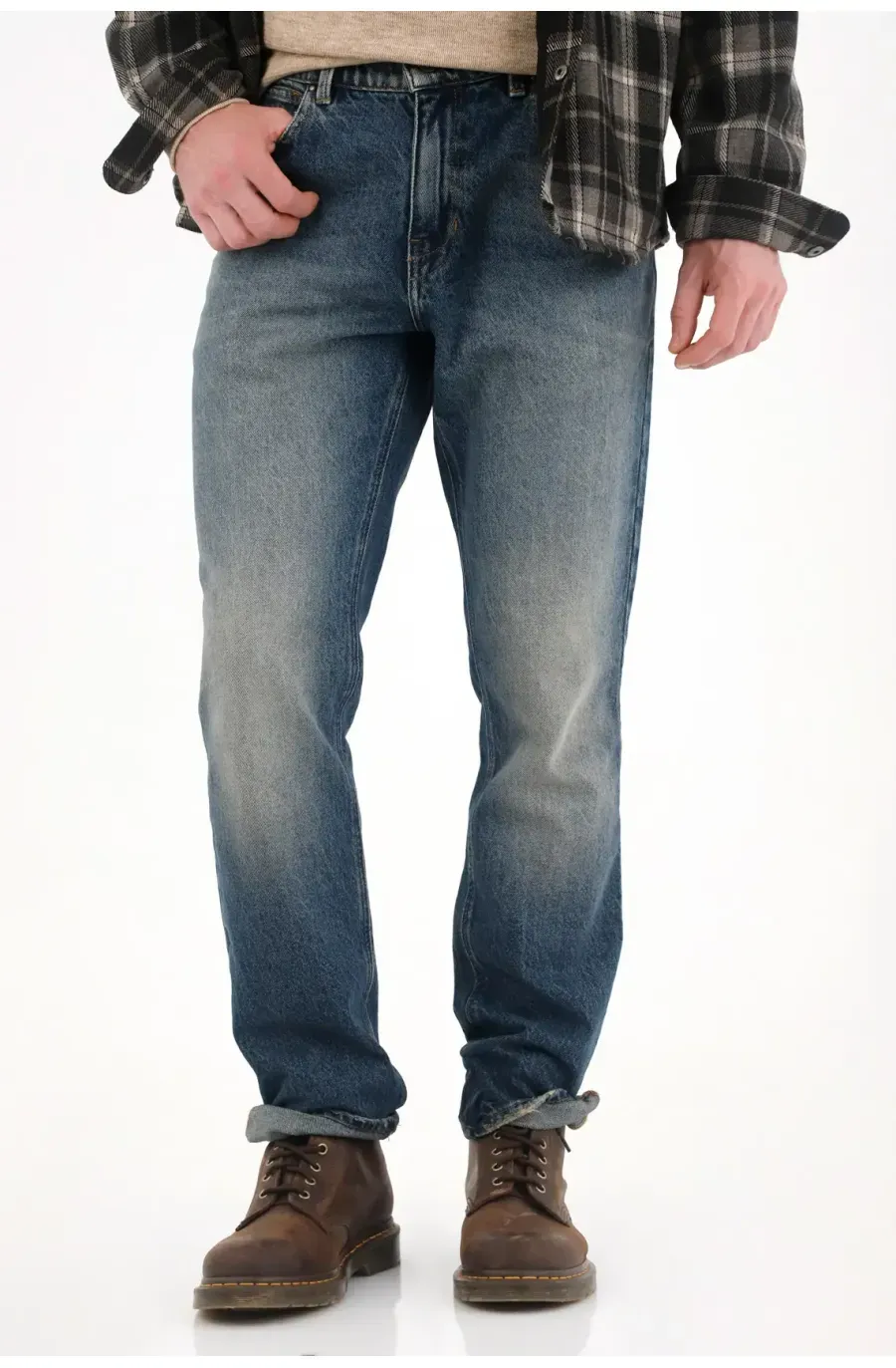 Jean Classic con desgastes localizados azul para hombre