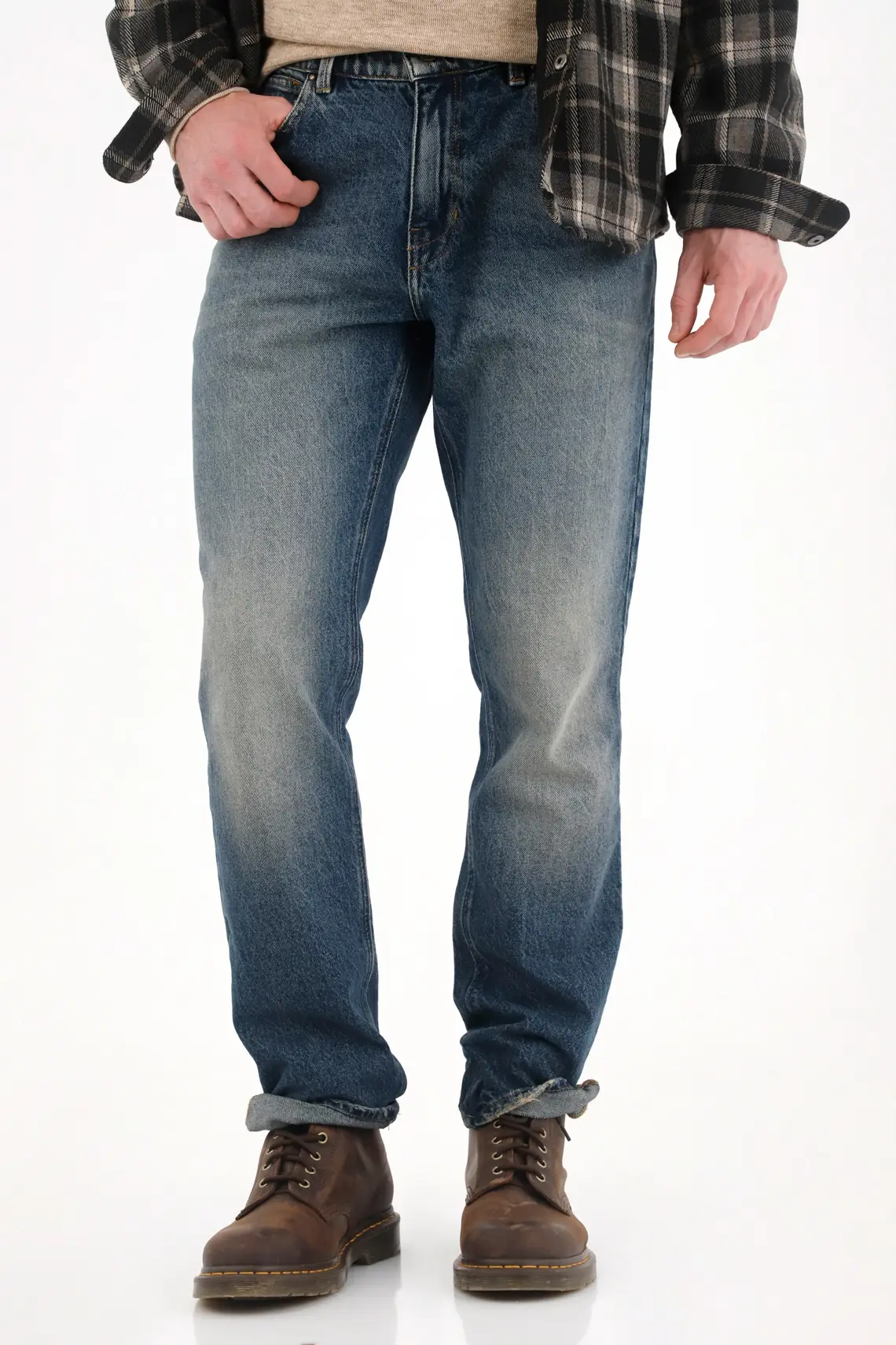 Jean Classic con desgastes localizados azul para hombre
