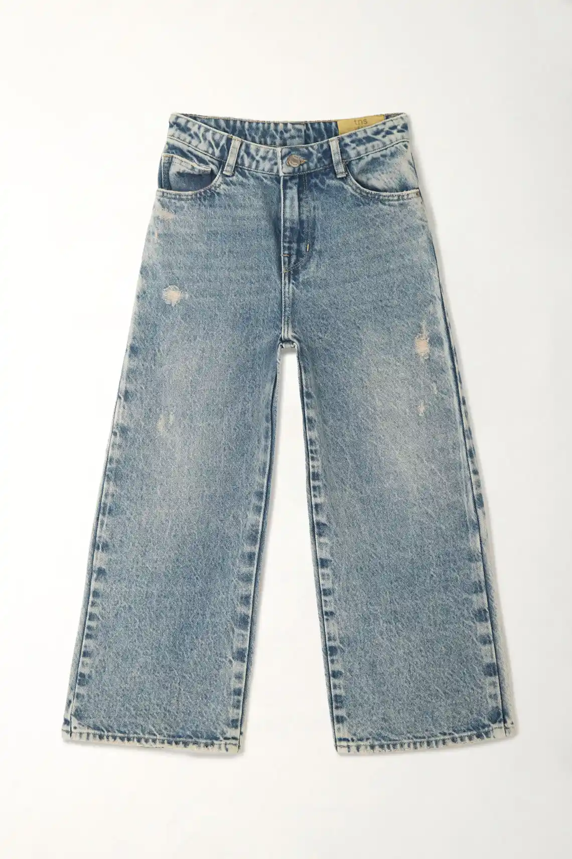 Jean Wide Leg tono medio azul para niña