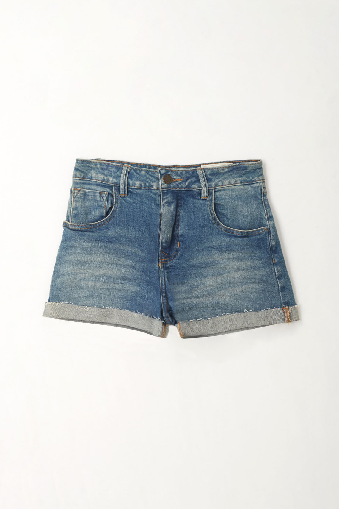 Bermuda azul amplia para mujer