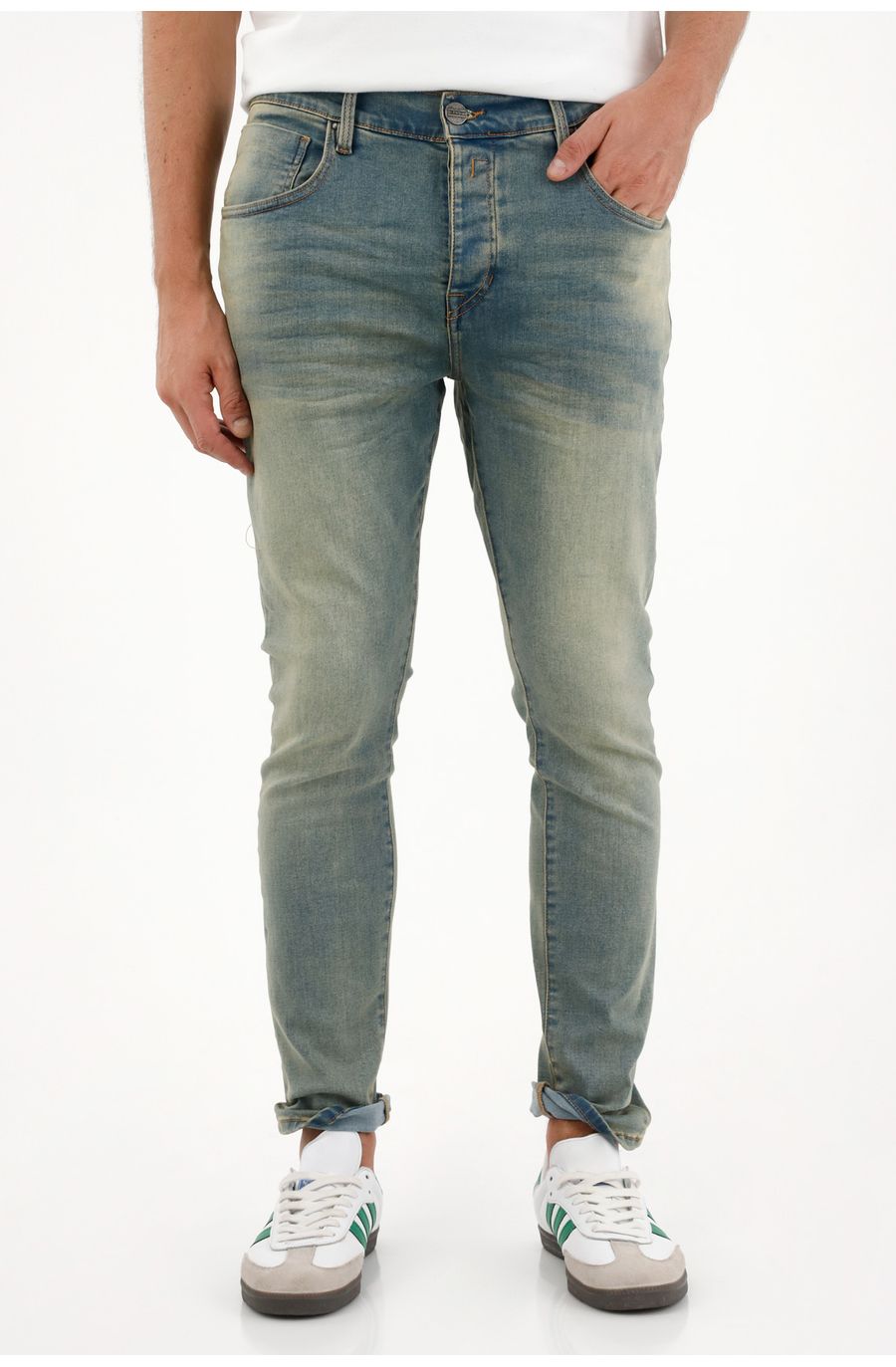 Jean super skinny azul para hombre