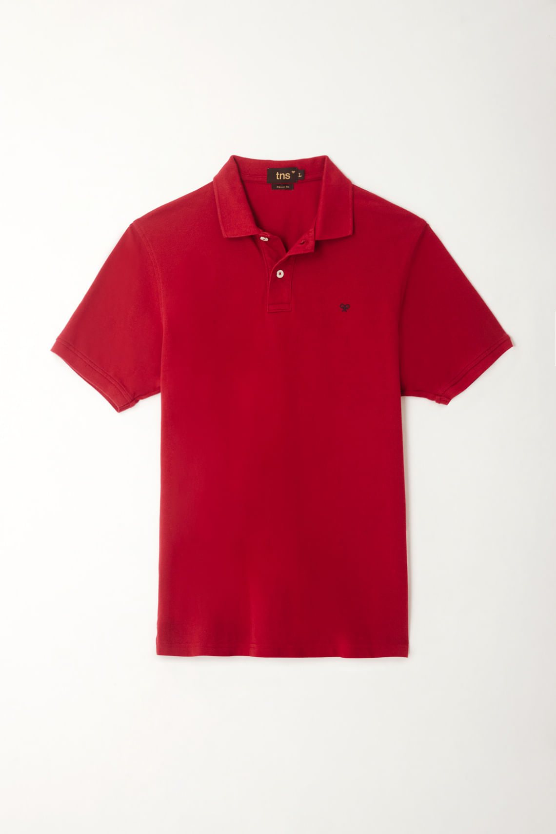 Polo roja con raqueta multicolor para hombre