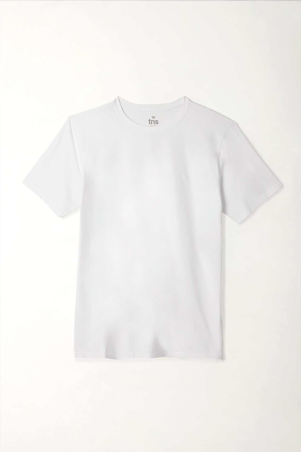 Camiseta cuello redondo blanca para hombre