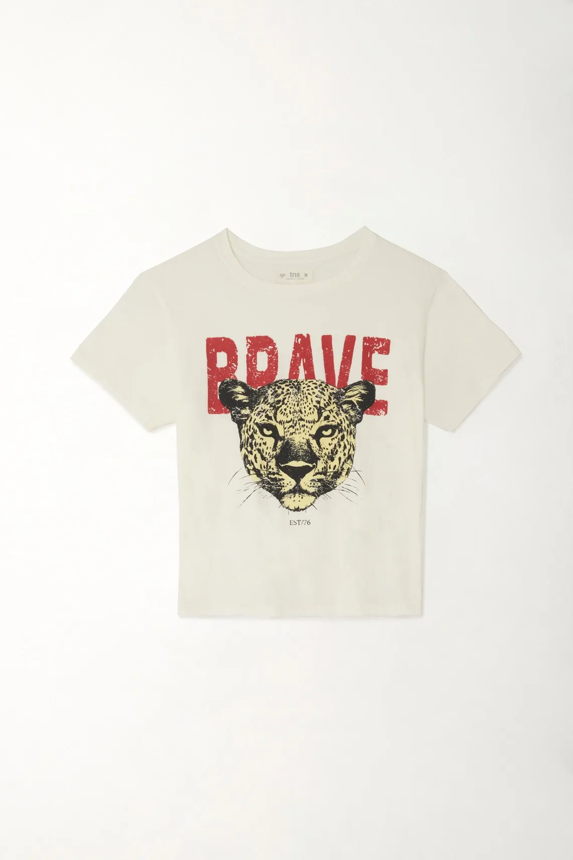 Camiseta básica estampada crudo para mujer