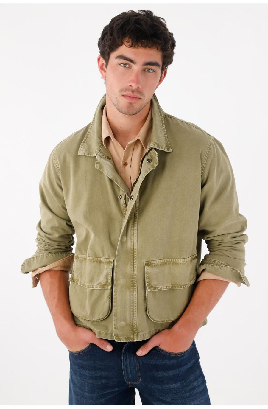 Chaqueta verde para hombre