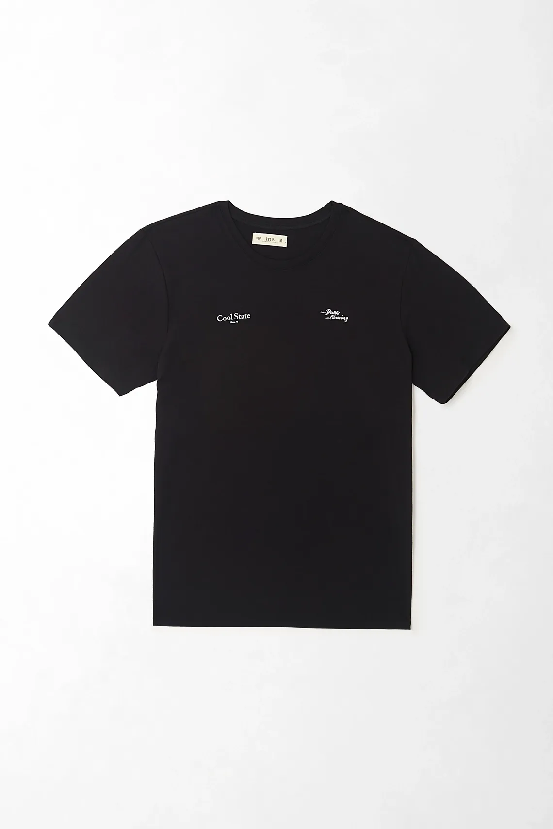 Camiseta con mini estampado negro para hombre