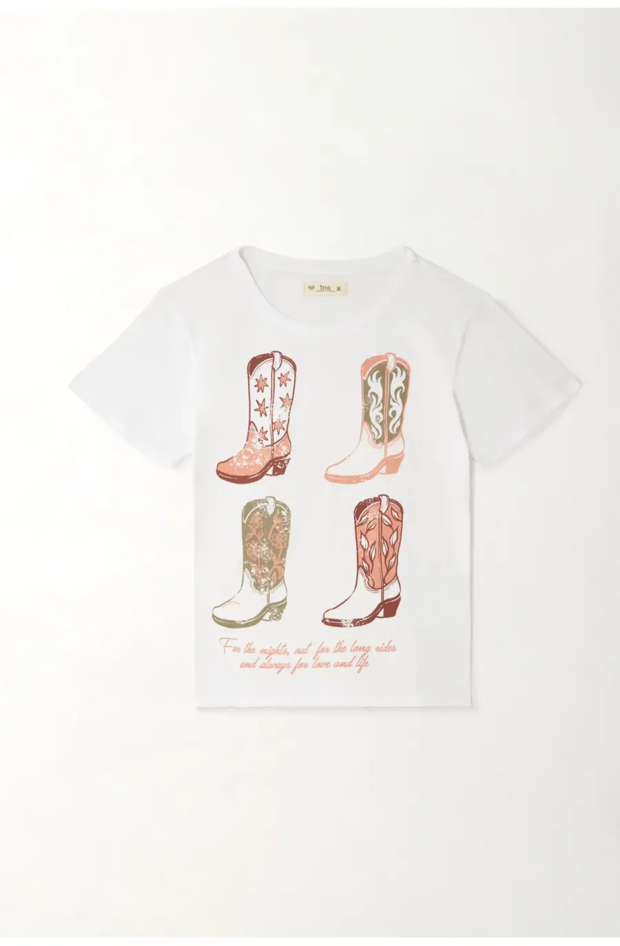 Camiseta cuello redondo blanca para mujer