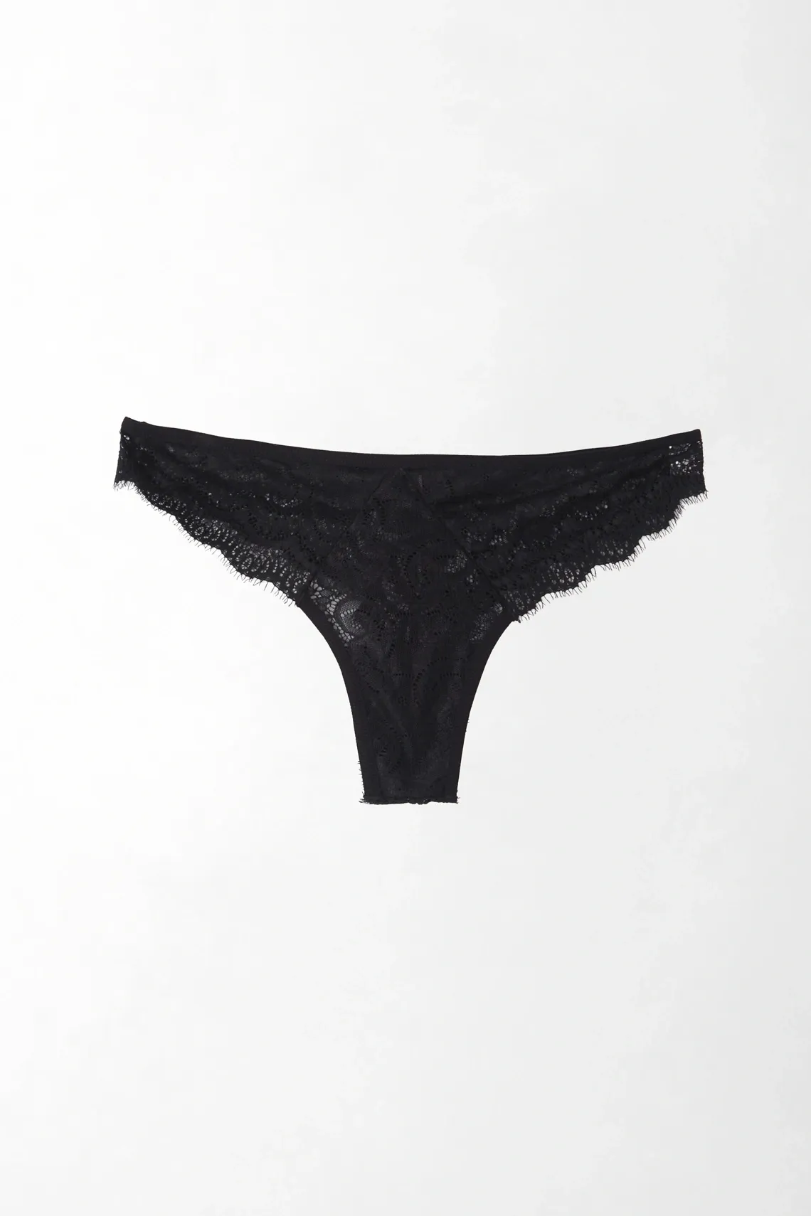 Panty tipo tanga con encaje para mujer