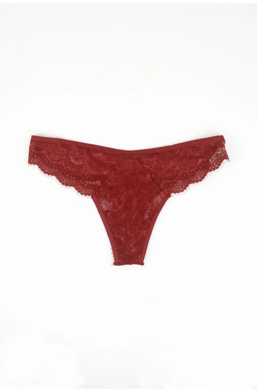 Panty tipo brasilera con encaje para mujer