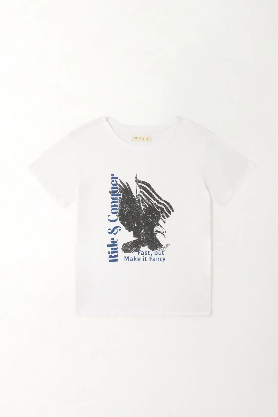 Camiseta estampada blanca para mujer