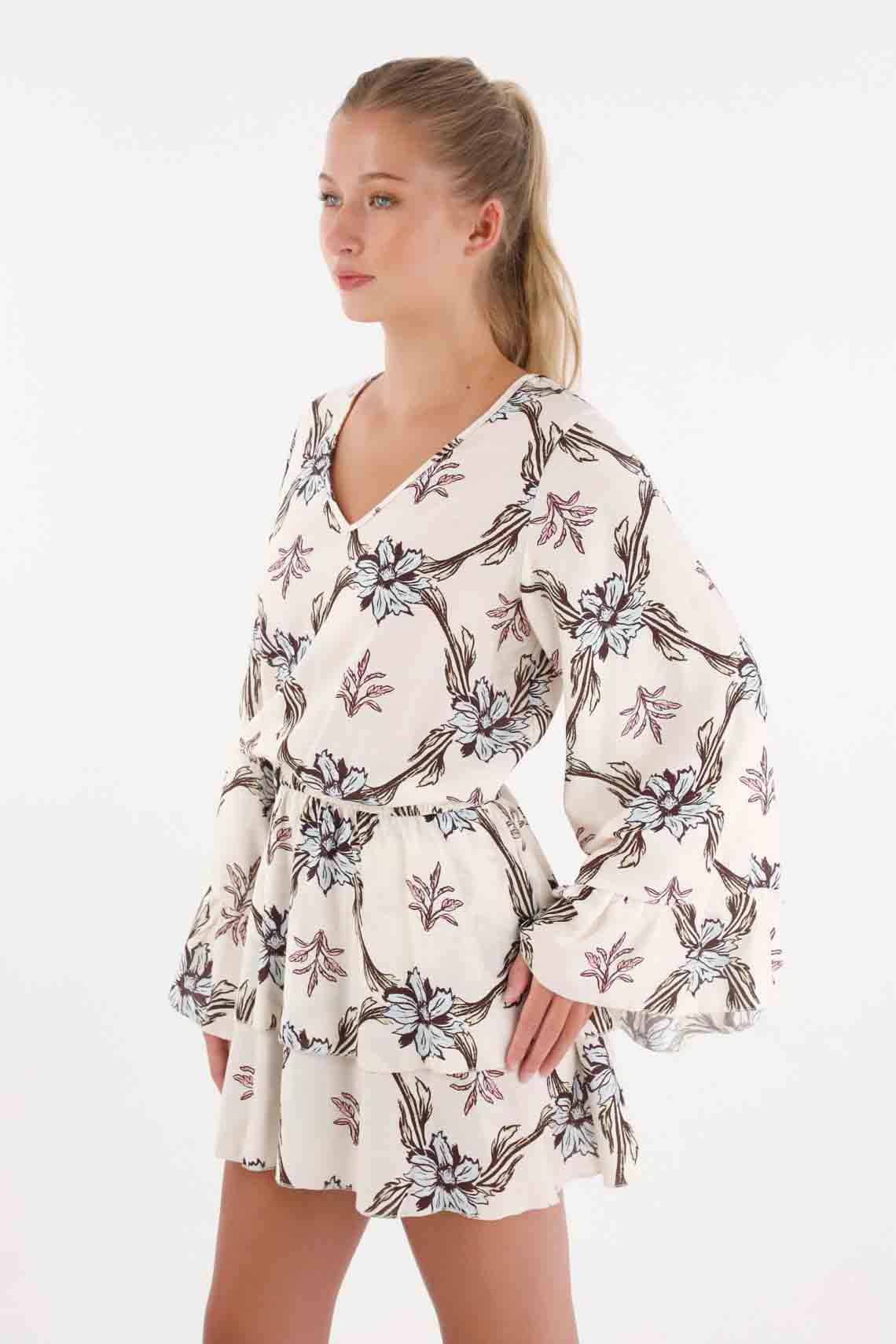 Vestido floral con bolero para mujer