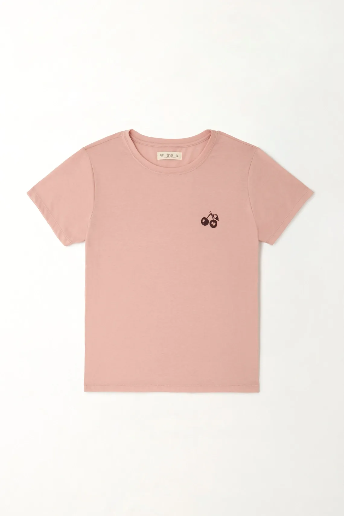 Camiseta estampada rosada para mujer