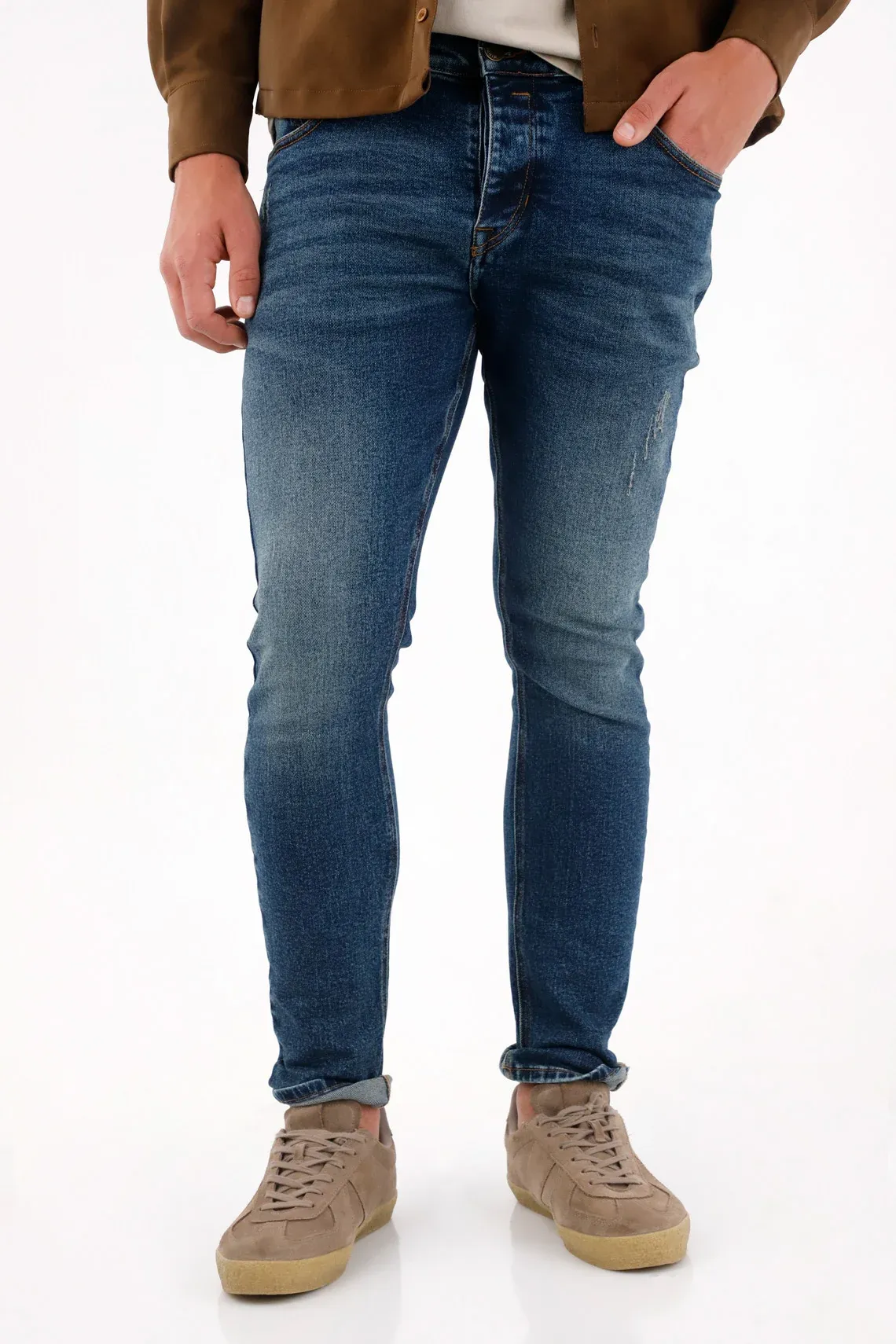 Jean Skinny clásico azul para hombre