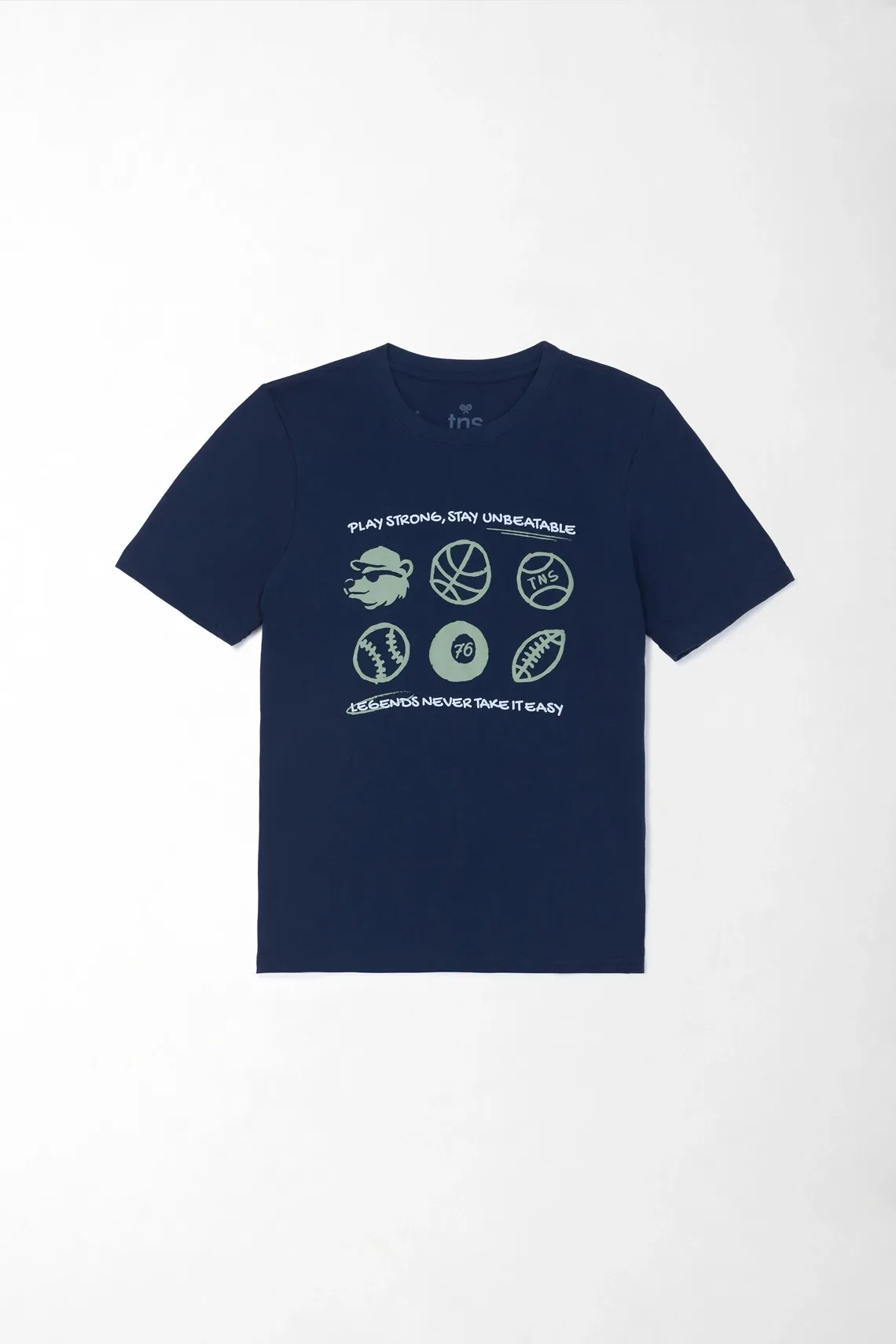 Camiseta básica azul para niño