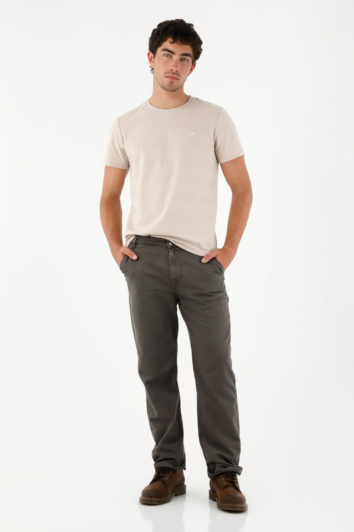 Pantalón tipo Carpenter gris para hombre