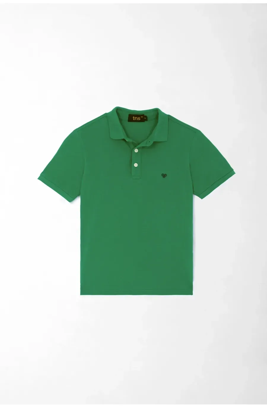 Polo con raqueta bordada verde para niño