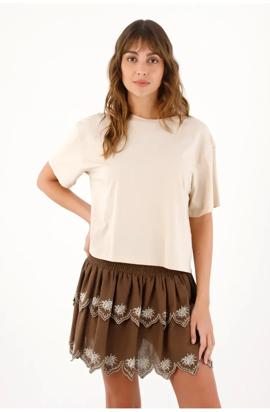 Camiseta básica oversize para mujer