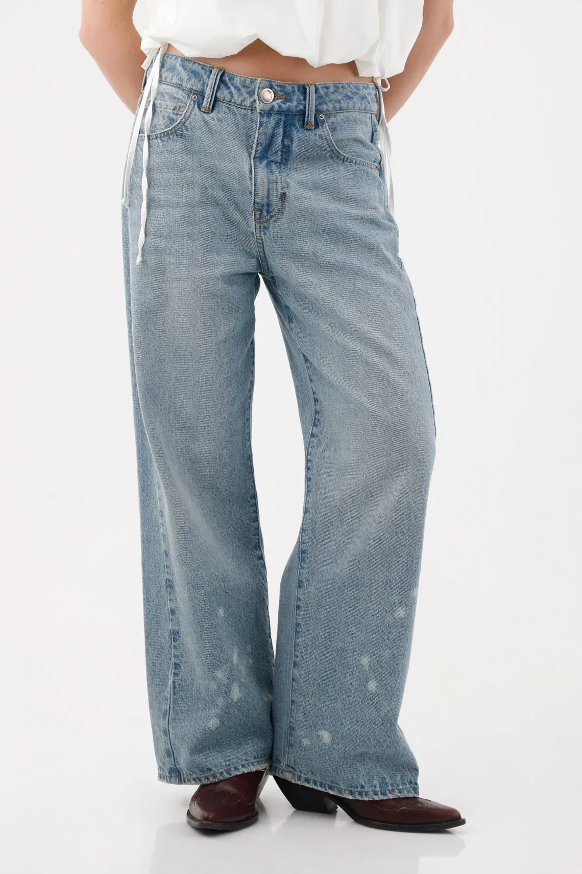 Jean Wide Leg con efecto en bota para mujer