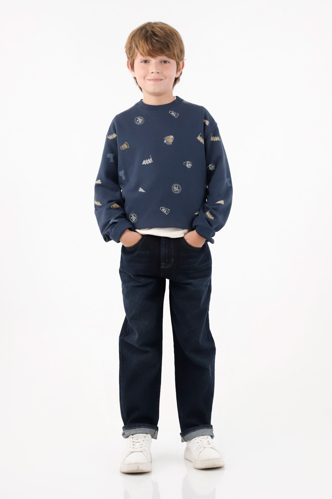 Jean clásico oscuro para niño