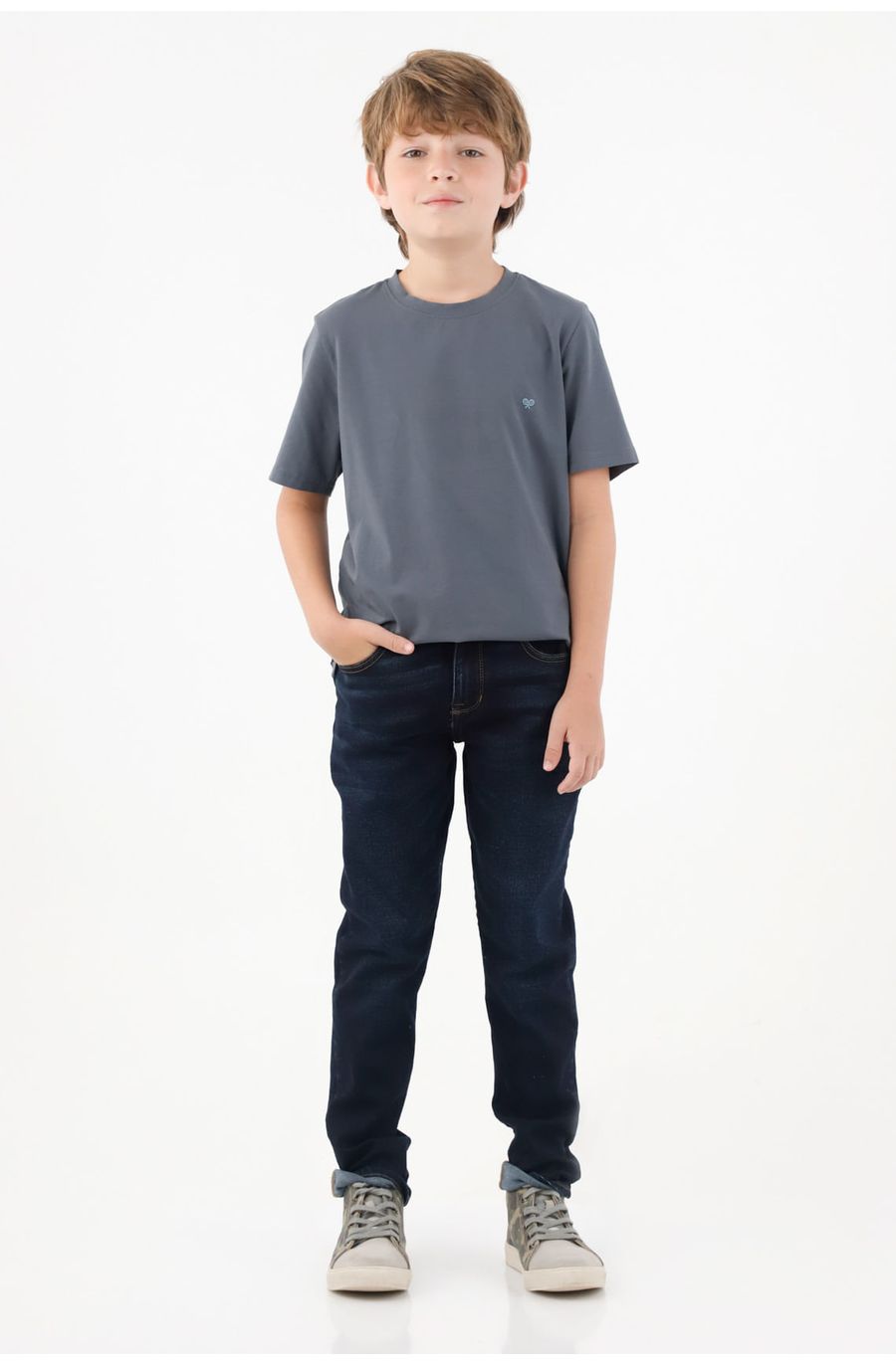 Jean Slim tono oscuro para niño