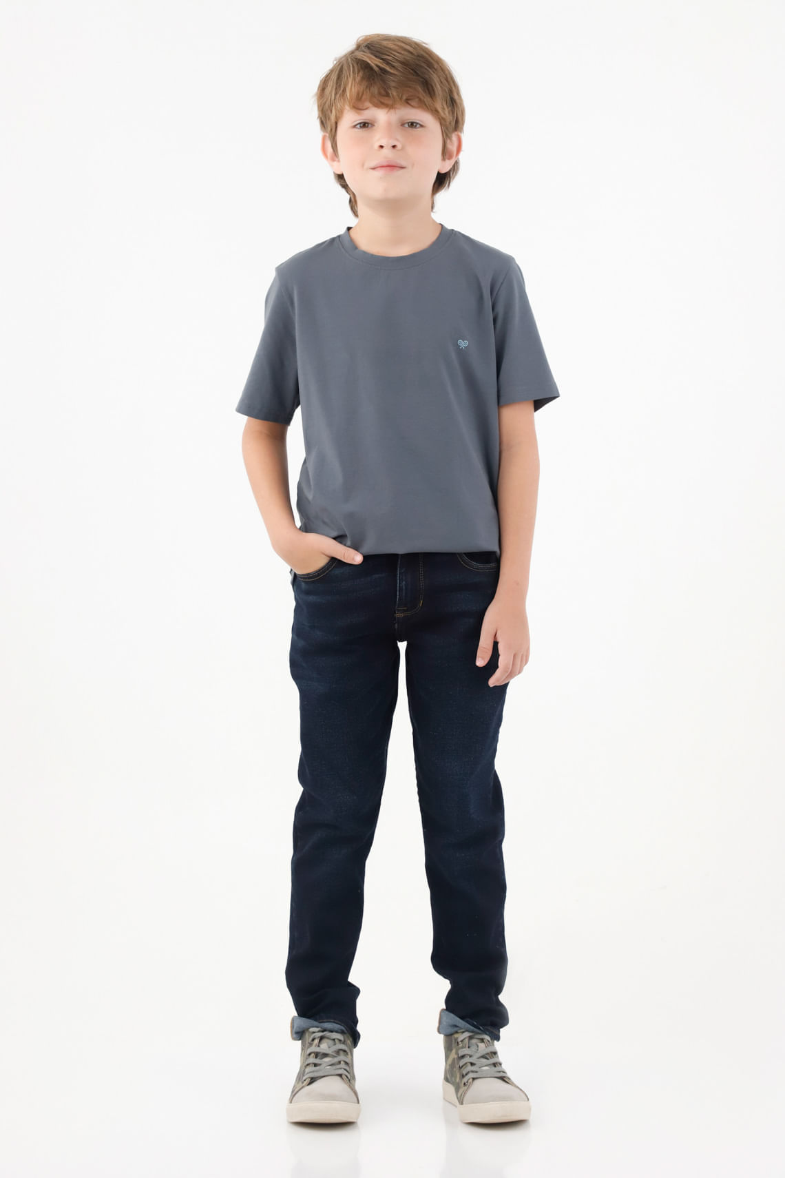 Jean Slim tono oscuro para niño