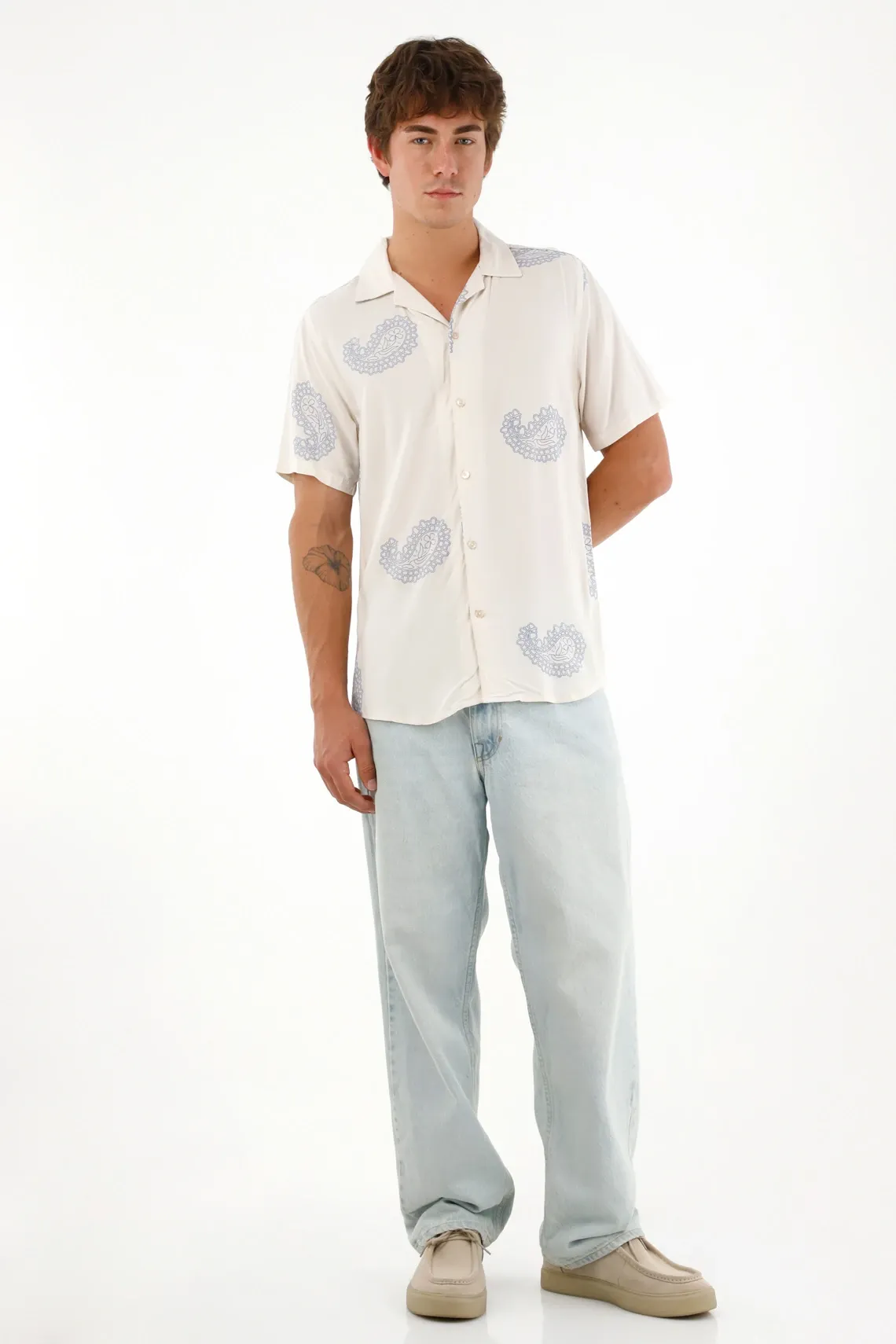 Camisa clásica manga corta para hombre