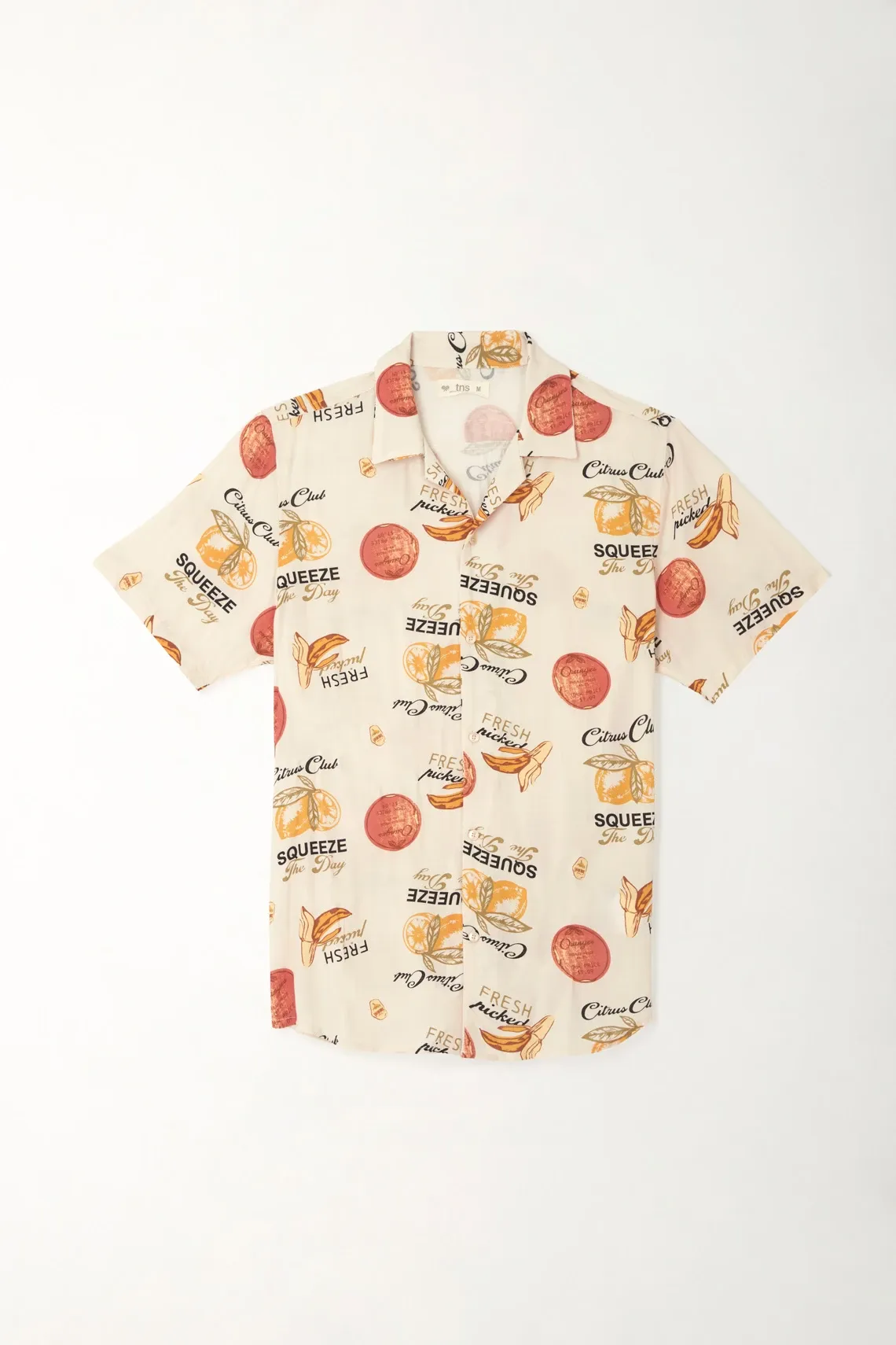 Camisa de botones estampada para hombre