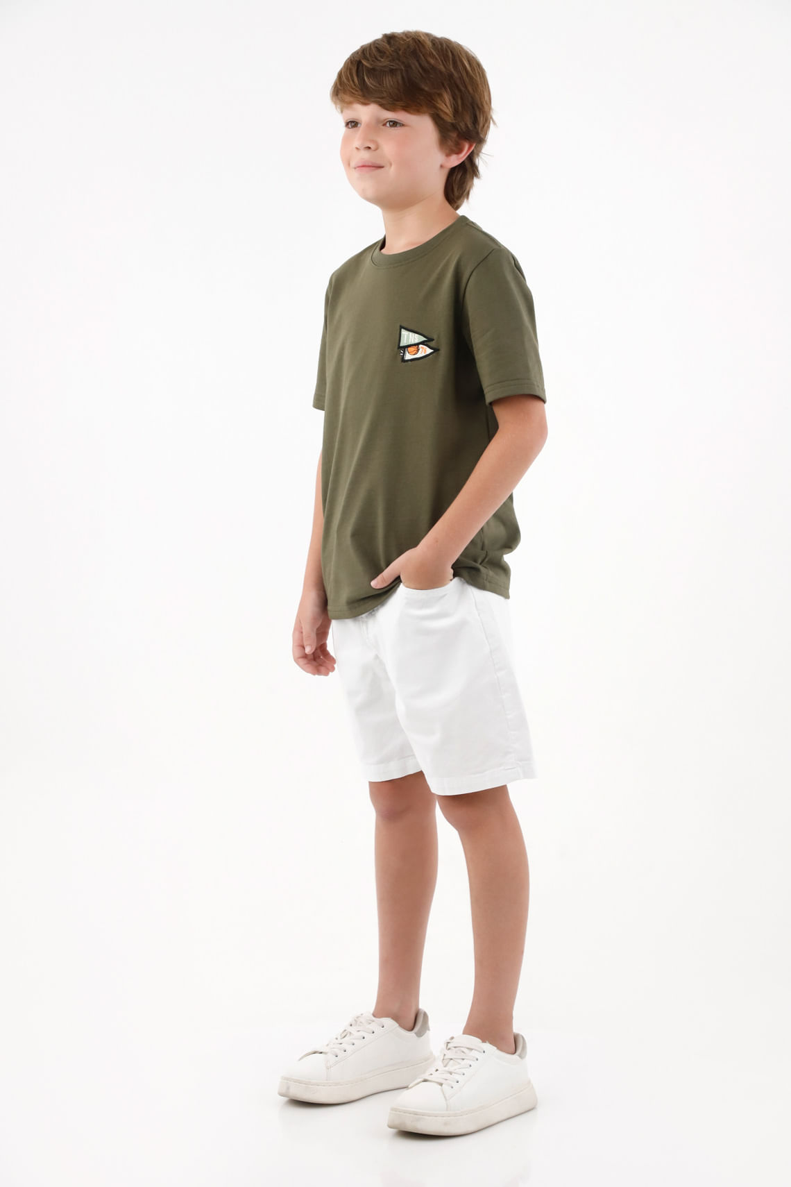 Bermuda en denim blanca para niño